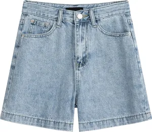 Jean Shorts Womens High Waisted Regular Fit Stretch Denim Shorts with Pockets 2025 Summer Trendy Jeans