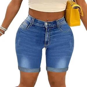 Jean Shorts Womens Shorts Casual Denim Cutoffs Jorts High Waisted Y2k Slim Fit Skinny Short Jeans Cowgirl Outfits