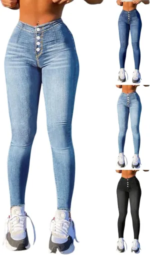Jeggings for Women Stretchy High Waisted Skinny Jeans Jean Leggings Denim Casual Pants with Pockets 2025