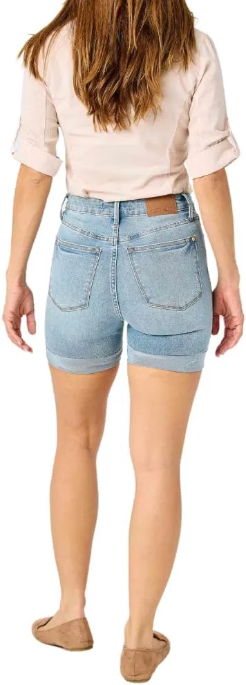 Judy Blue High Waist Tummy Control Cool Denim Shorts