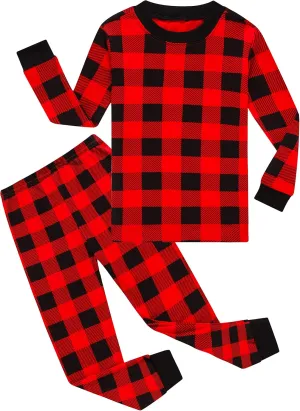 KikizYe Girls Pajamas Set Kids Long Sleeve PJs Cotton Jammies