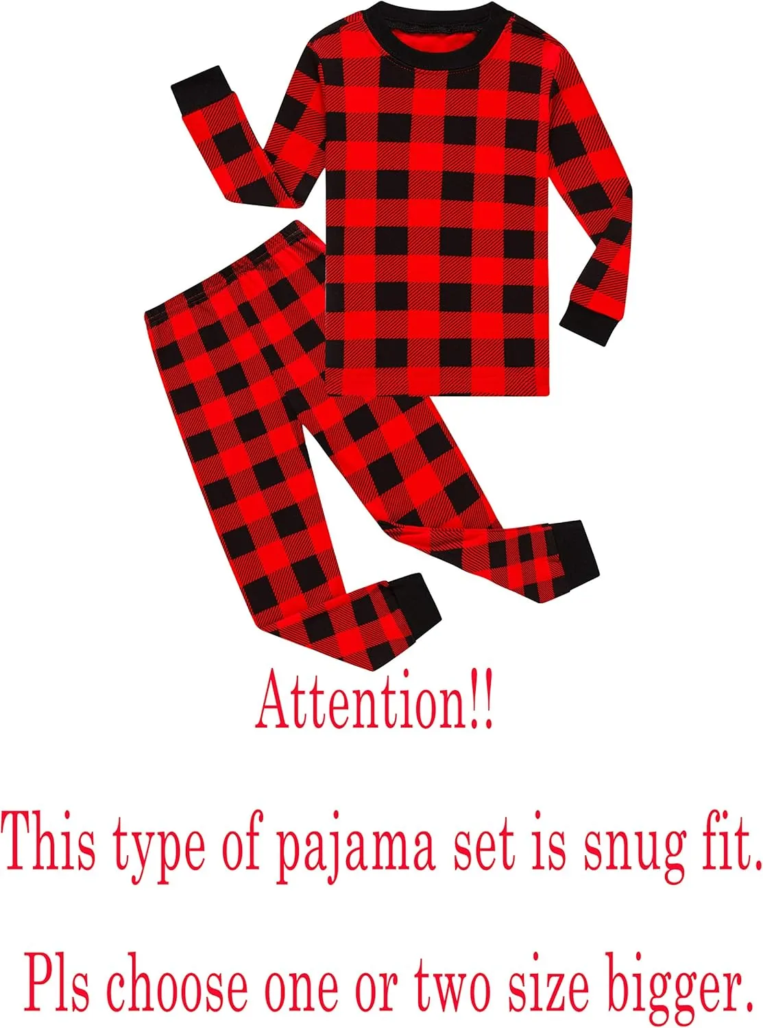 KikizYe Girls Pajamas Set Kids Long Sleeve PJs Cotton Jammies