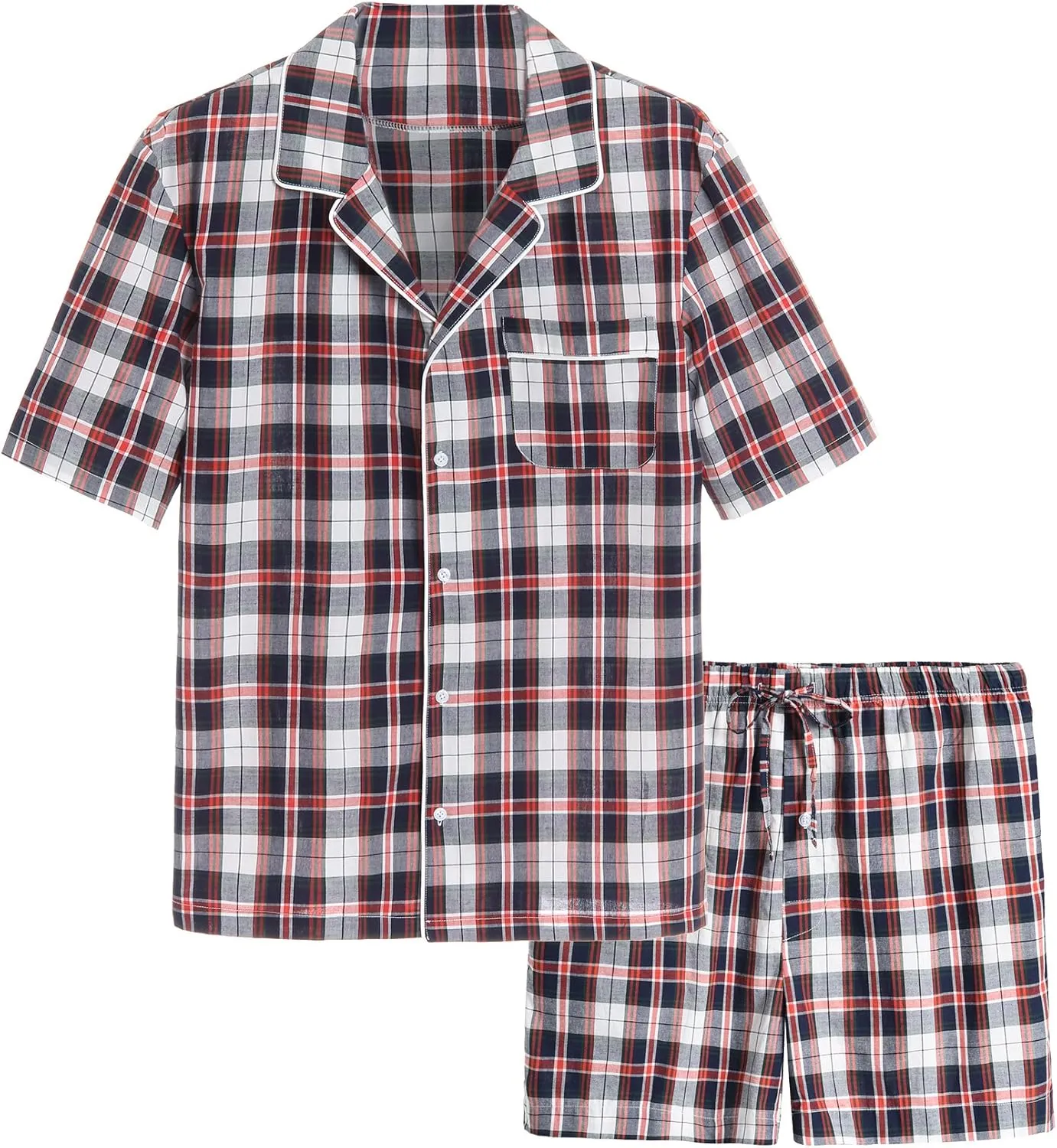 Latuza Men's Cotton Woven Short Sleepwear Pajama Set