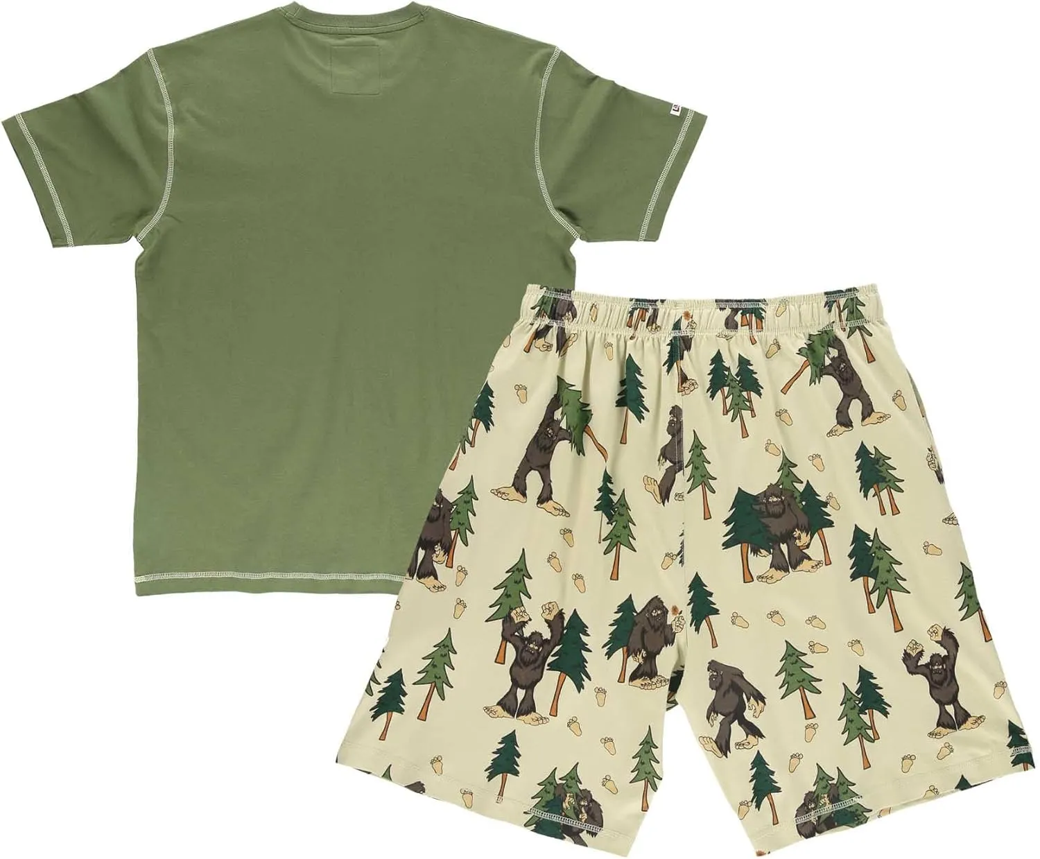 Lazy One Men's Sleep Shorts Set, Matching Sleepwear Shirt and Short Set for Men, Cotton Pajama Shorts and T-Shirt