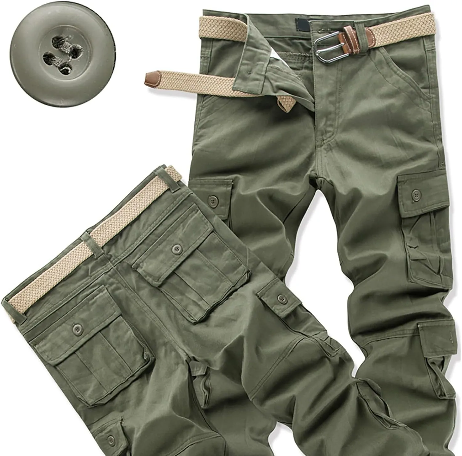 LCMTWX Baggy Jeans Men Men Elastic Drawstring Cotton Pants Waist Waist Mid Casual Solid Men's Casual Pants Jogger Pants Men