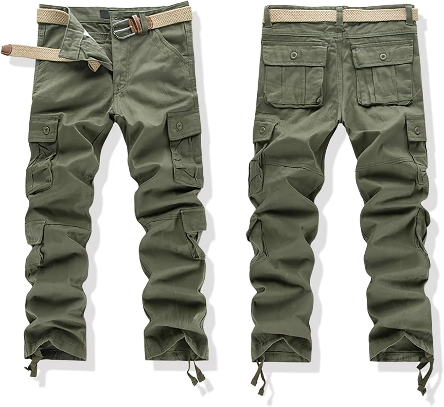 LCMTWX Baggy Jeans Men Men Elastic Drawstring Cotton Pants Waist Waist Mid Casual Solid Men's Casual Pants Jogger Pants Men