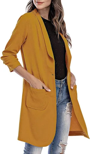 Lightweight Blazer for Women Business Women's Tops Buttonn Prtite Funny Jackets Fitted With Pockets Blazer