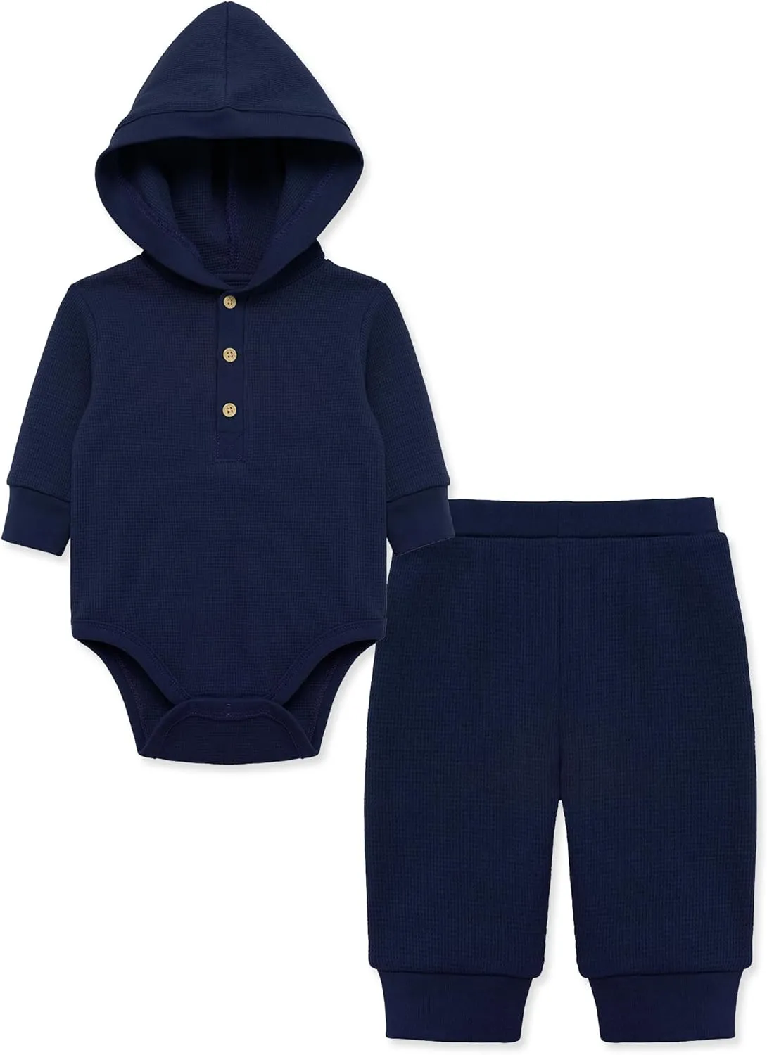 Little Me Simply Essential Solids Gender Neutral 100% Organic Clothes Bodysuit and Pant Set, 3 Months - 12 Months