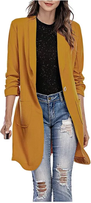 Long Overcoat Cardigan Lapel Womens Coat Slim Jacket Long Trench With Pocket Women's Long Winter Coats Women