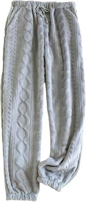 Lounge Fuzzy Fluffy Coral Home Pants for Women Thermal Baggy Soft Pajama Pants Warm Plush Brushed Bottoms