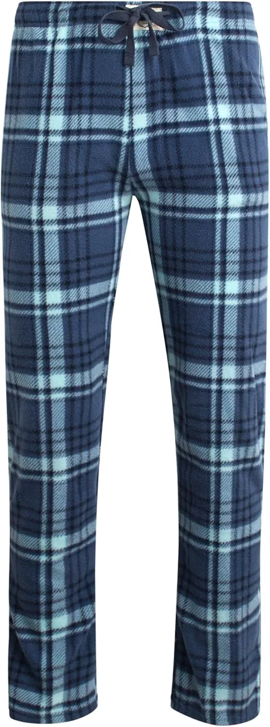 Lucky Brand Men's Pajama Set - 2 Piece Long Sleeve Crewneck Mens Shirts and Flannel Lounge Pants - Cozy Pajama Pants Set S-XL