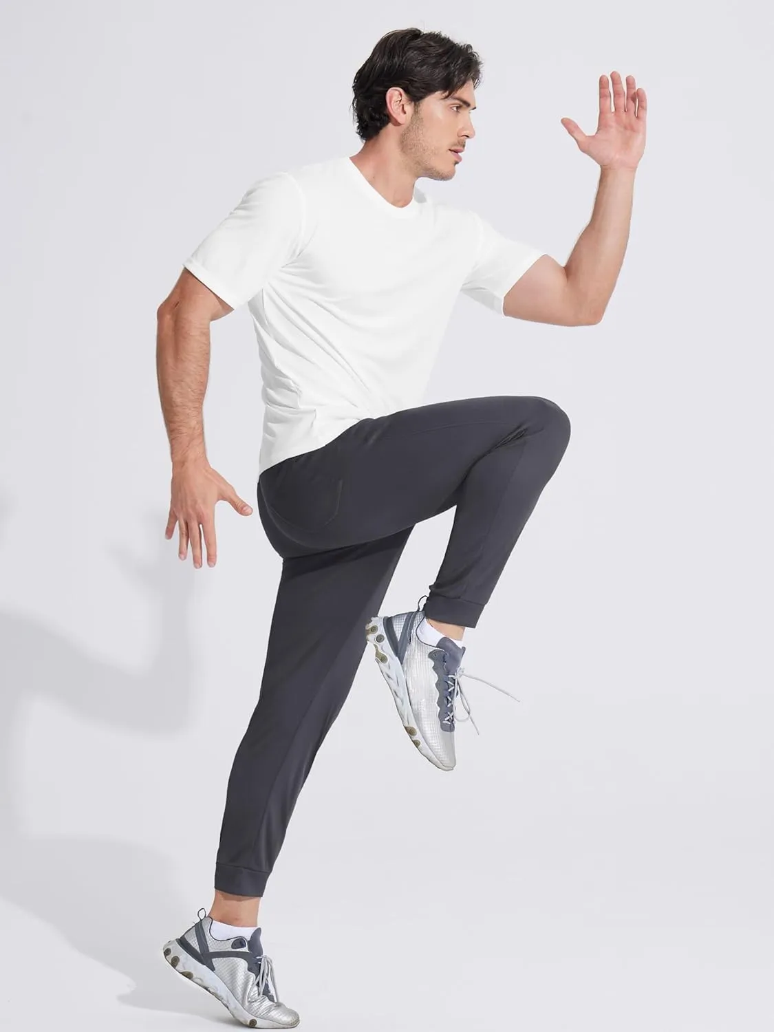 MAGCOMSEN Men's Joggers Sweatpants Quick Dry Running Pants with Pockets Summer Lightweight Athletic Workout Pants