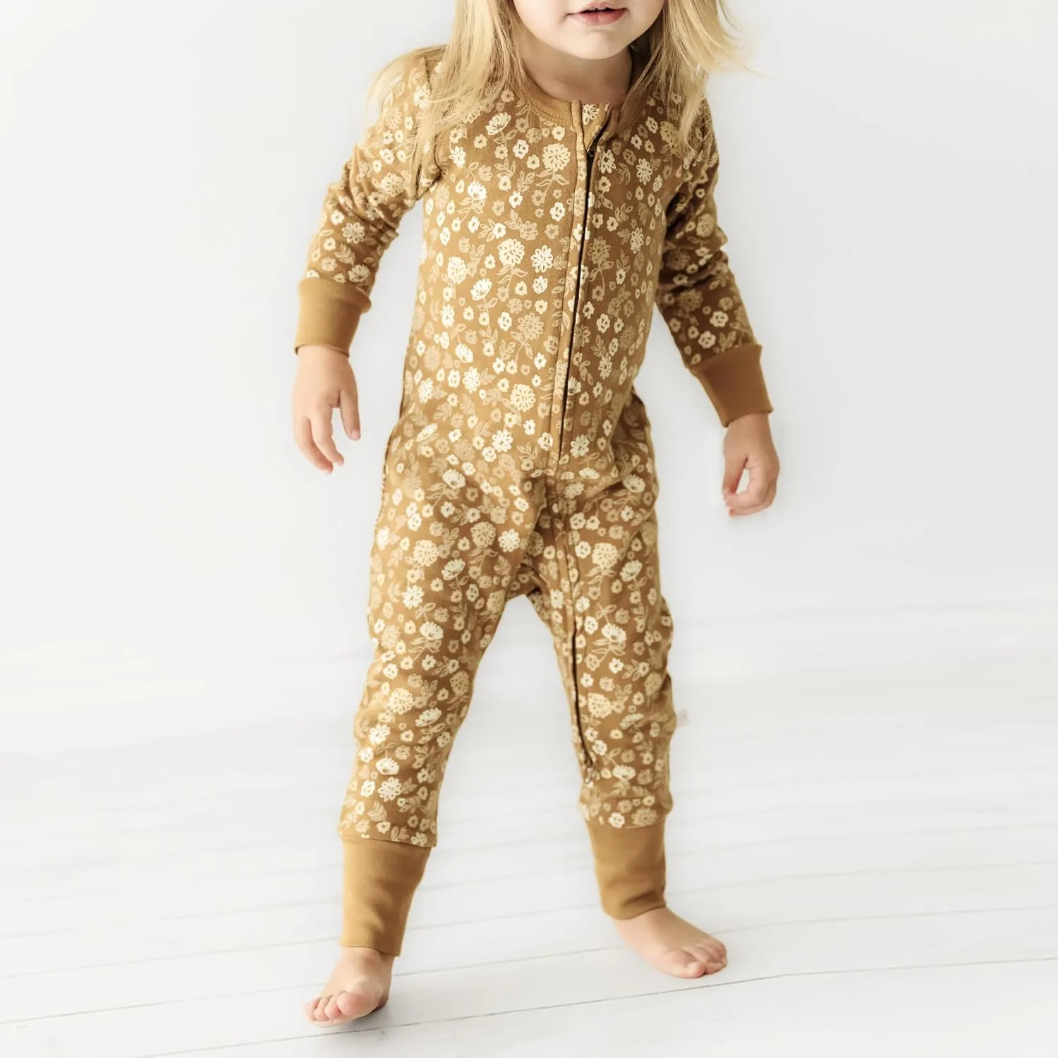 MakeMake Organics GOTS Certified Organic Baby Clothes 2-Way zip romper Footie Infant Gender Neutral Baby Boy Girls