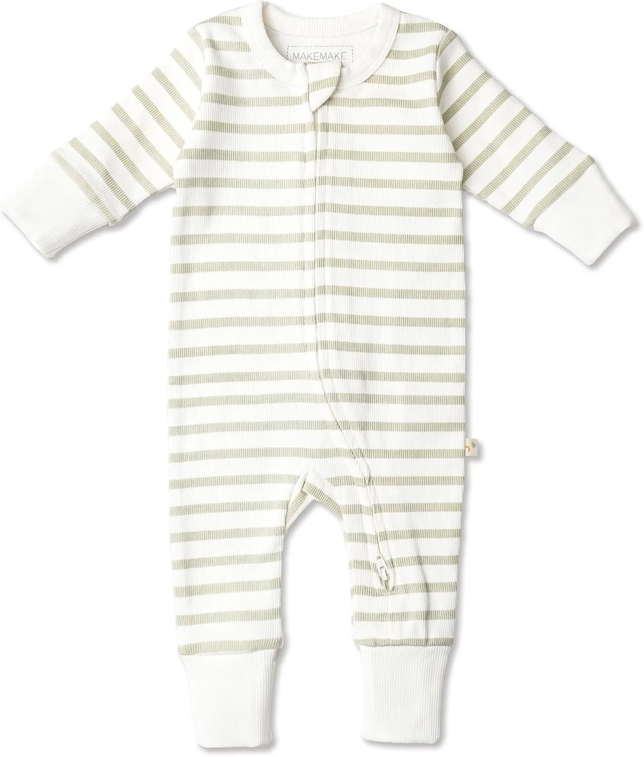 MakeMake Organics GOTS Certified Organic Baby Clothes 2-Way zip romper Footie Infant Gender Neutral Baby Boy Girls