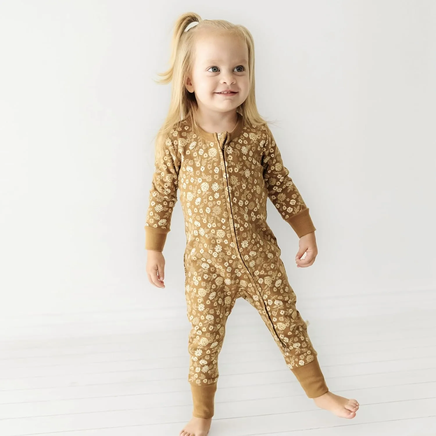 MakeMake Organics GOTS Certified Organic Baby Clothes 2-Way zip romper Footie Infant Gender Neutral Baby Boy Girls