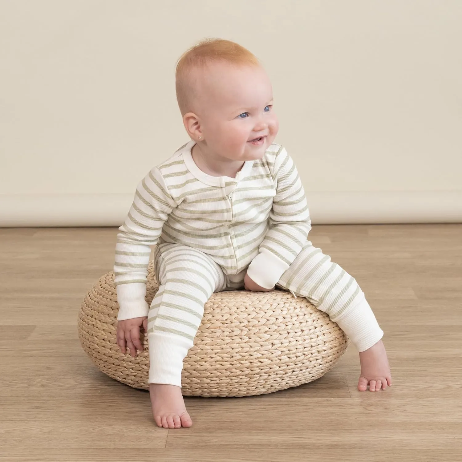 MakeMake Organics GOTS Certified Organic Baby Clothes 2-Way zip romper Footie Infant Gender Neutral Baby Boy Girls