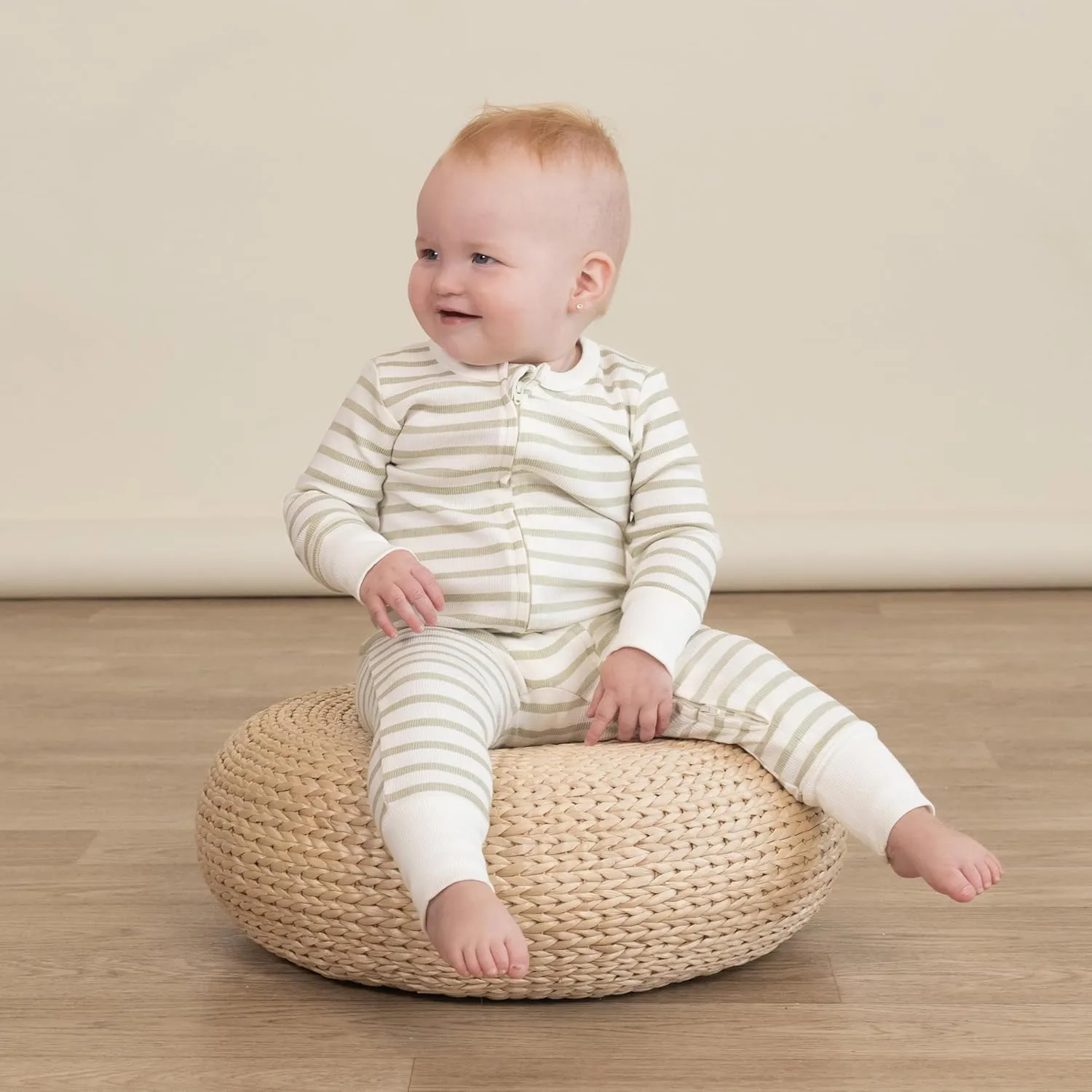 MakeMake Organics GOTS Certified Organic Baby Clothes 2-Way zip romper Footie Infant Gender Neutral Baby Boy Girls