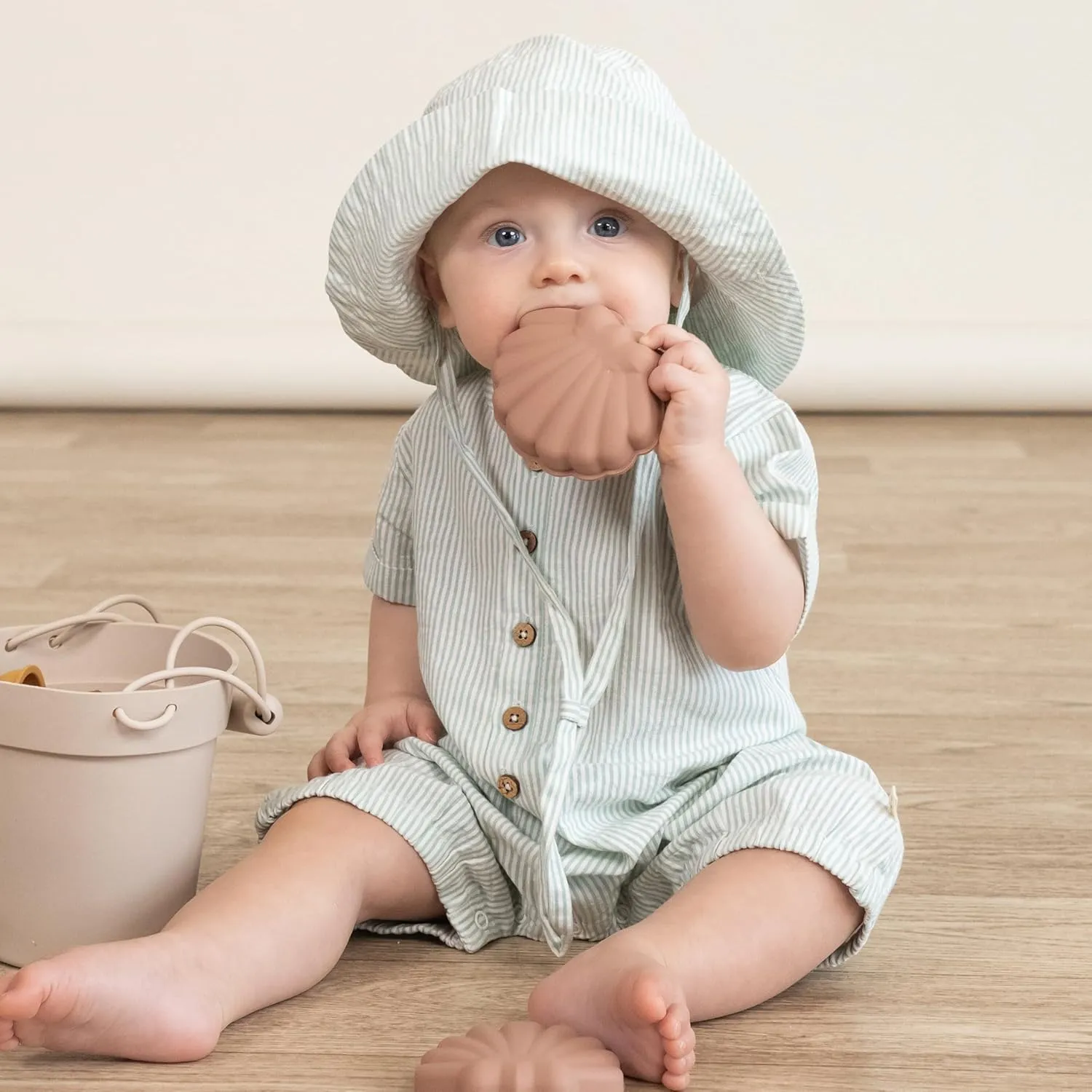 MakeMake Organics Organic Cotton Muslin Baby Toddler Kids Boys Girls Gender Neutral Short Romper Infant Henley Short Sleeve