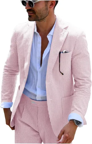 Mauuwy Men's Suits Slim Fit 2 Piece Notch Lapel Wedding Groom Tuxedo Single-Breasted Party Suit MXF05