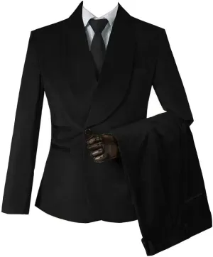 Mauuwy Men's Velvet Suits Slim Fit 3 Piece Two Button Dinner Suit Shawl Lapel Prom Blazer Coats Solid Wedding Groom Tuxedos