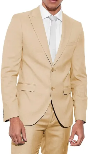Men's 2 Piece Suits Classic Fit 2 Button Peak Lapel Jacket Blazer Pants Wedding Business Dinner Prom Dress Suit