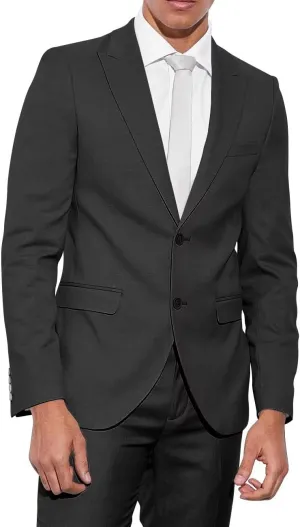 Men's 2 Piece Suits Classic Fit 2 Button Peak Lapel Jacket Blazer Pants Wedding Business Dinner Prom Dress Suit