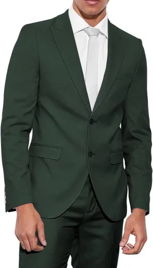 Men's 2 Piece Suits Classic Fit 2 Button Peak Lapel Jacket Blazer Pants Wedding Business Dinner Prom Dress Suit