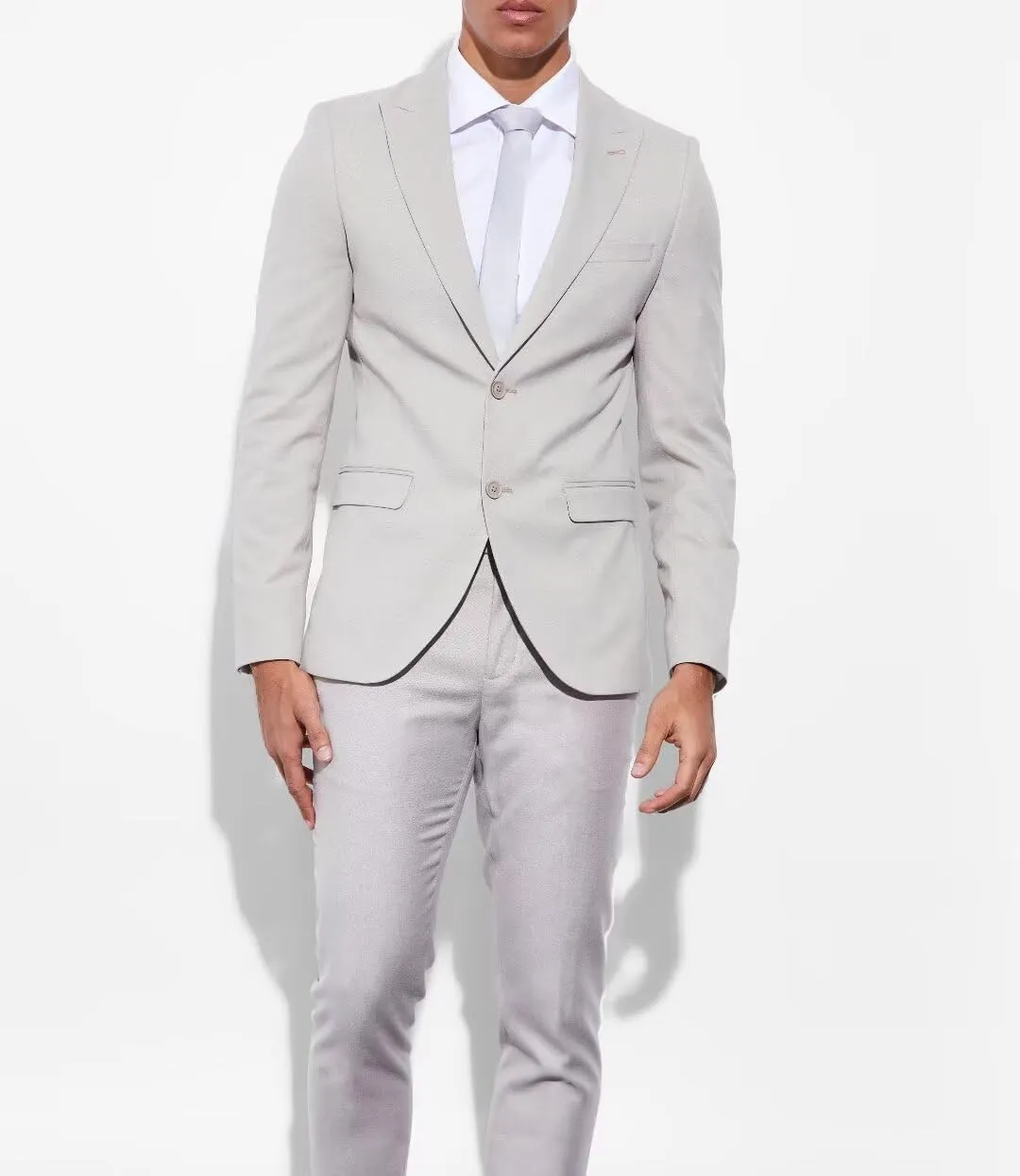 Men's 2 Piece Suits Classic Fit 2 Button Peak Lapel Jacket Blazer Pants Wedding Business Dinner Prom Dress Suit
