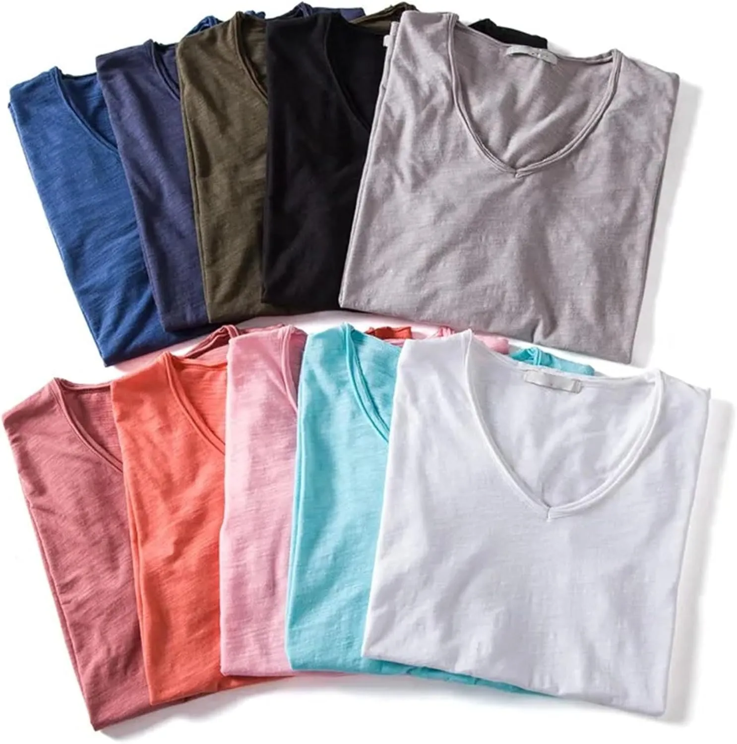 Men's 3 Pack T Shirt V-Neck Tee Shirts Casual Hipster Hip Hop Tee Tops Summer Classic Short Sleeve Top