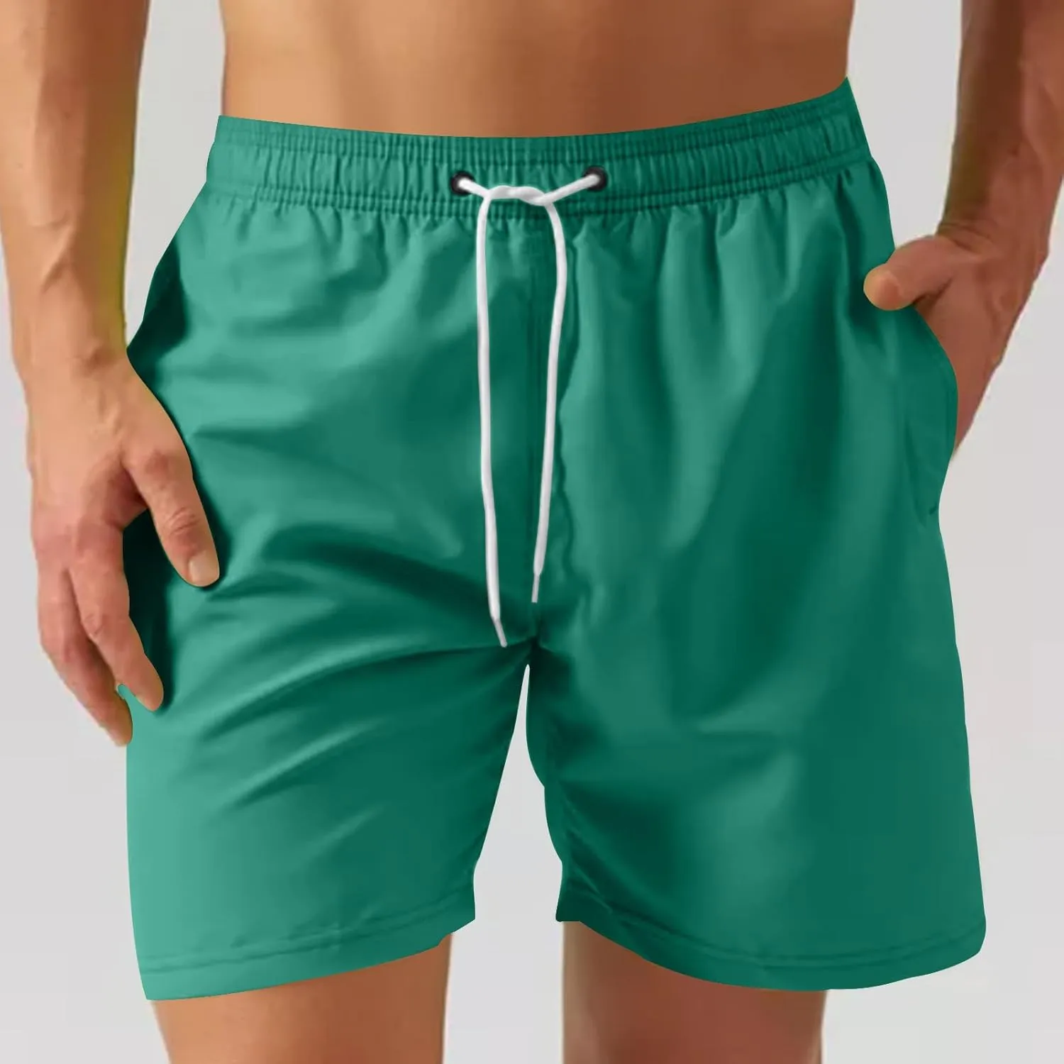 Mens Athletic Running Shorts with Mesh Liner 3 Inch Quick Dry Elastic Waist Shorts with Pockets for Gym Workout