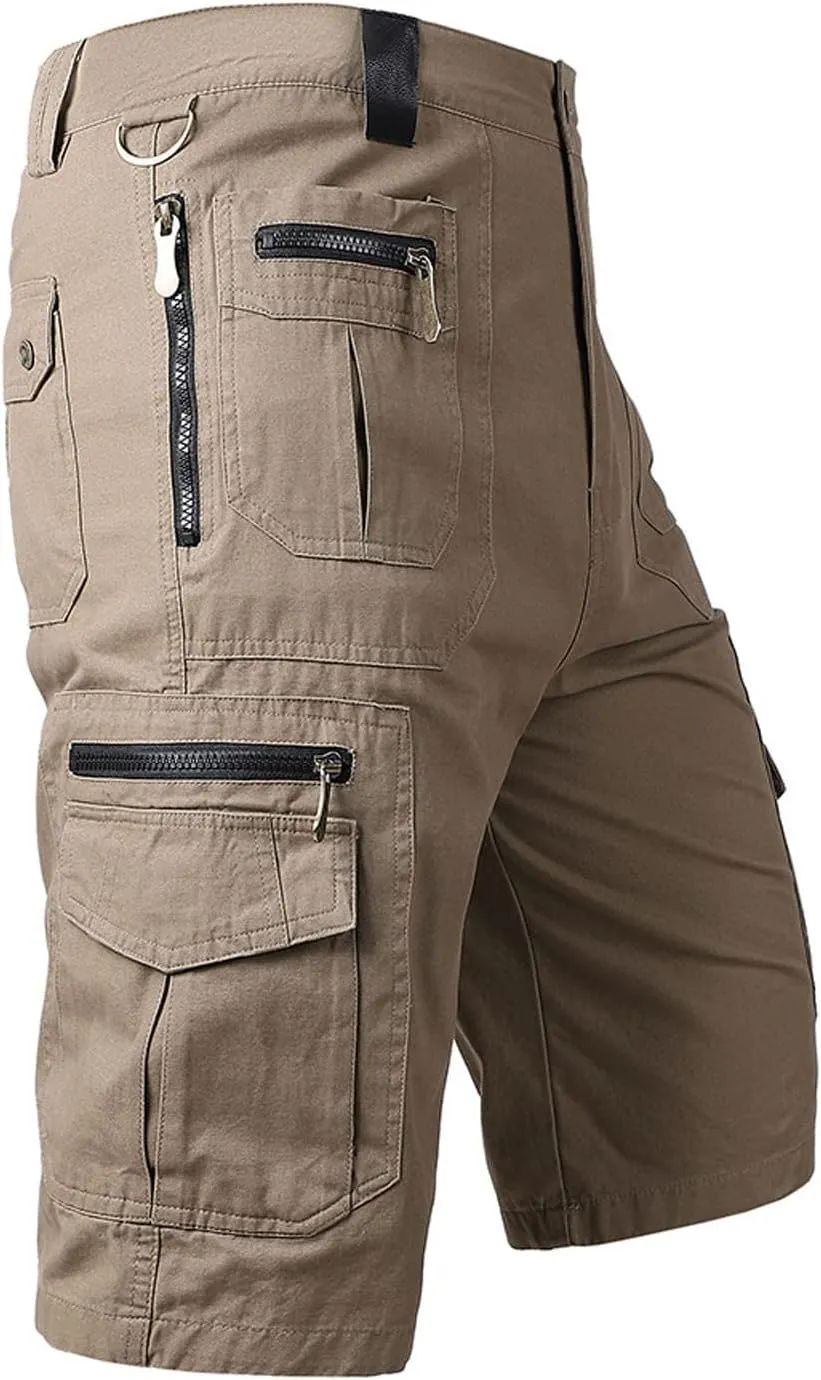 Mens Big and Tall Hiking Cargo Shorts Cotton Casual Lounge Shorts Workout Shorts Fishing Outdoor Tactical Short Pant