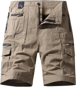 Mens Big and Tall Hiking Cargo Shorts Cotton Casual Lounge Shorts Workout Shorts Fishing Outdoor Tactical Short Pant