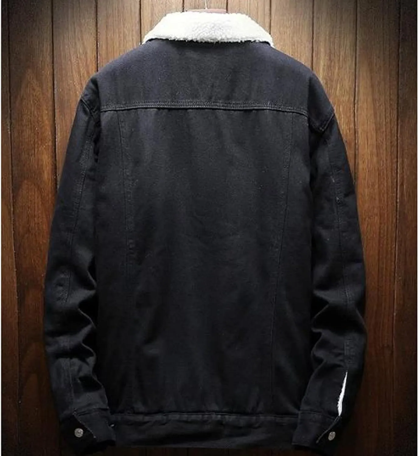 Mens Big and Tall Sherpa Fleece Lined Denim Jacket Winter Warm Thicken Trucker Jackets Button Down Cowboy Jean Jacket