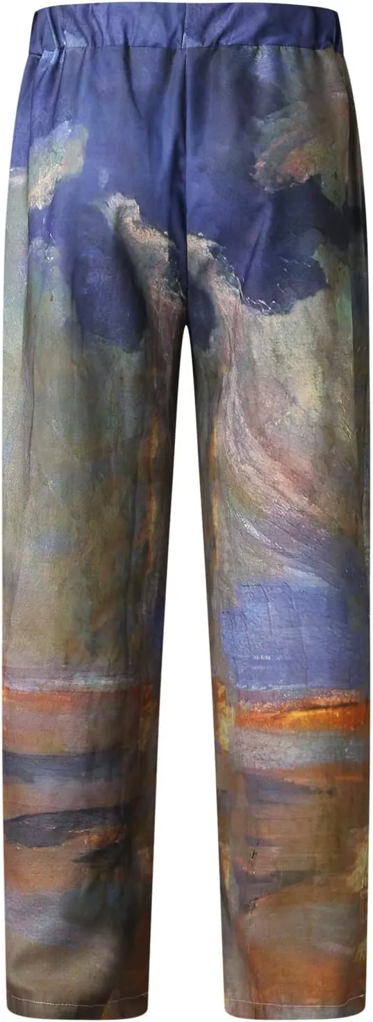 Mens Casual Pajama Shorts Elastic Waist Lounge Sleep Pants with Pockets Lightweight Loose Fit Fashion Pants