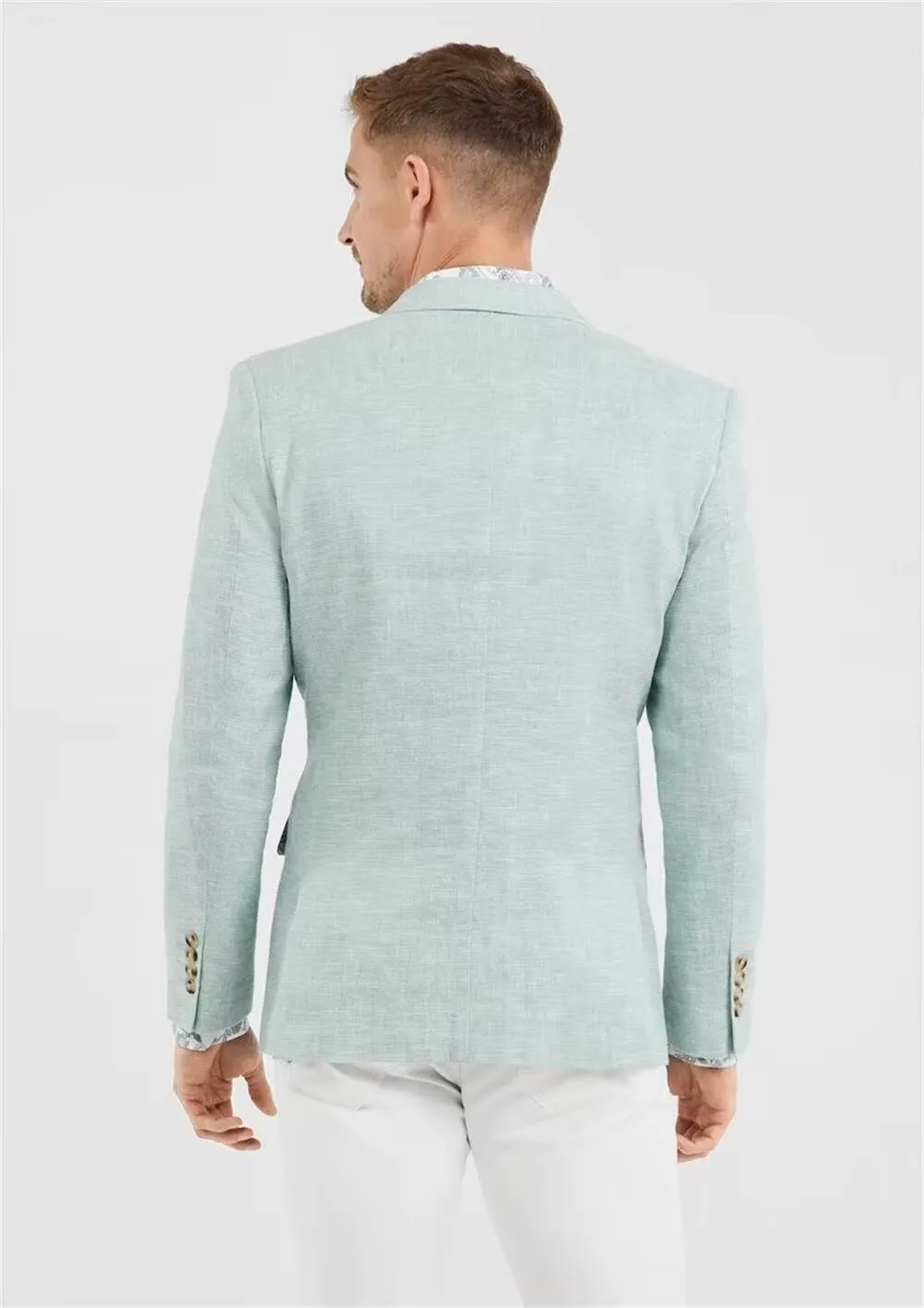 Mens Linen Blazer Lightweight 2 Button Casual Jacket for Men Summer Sport Coats & Blazers