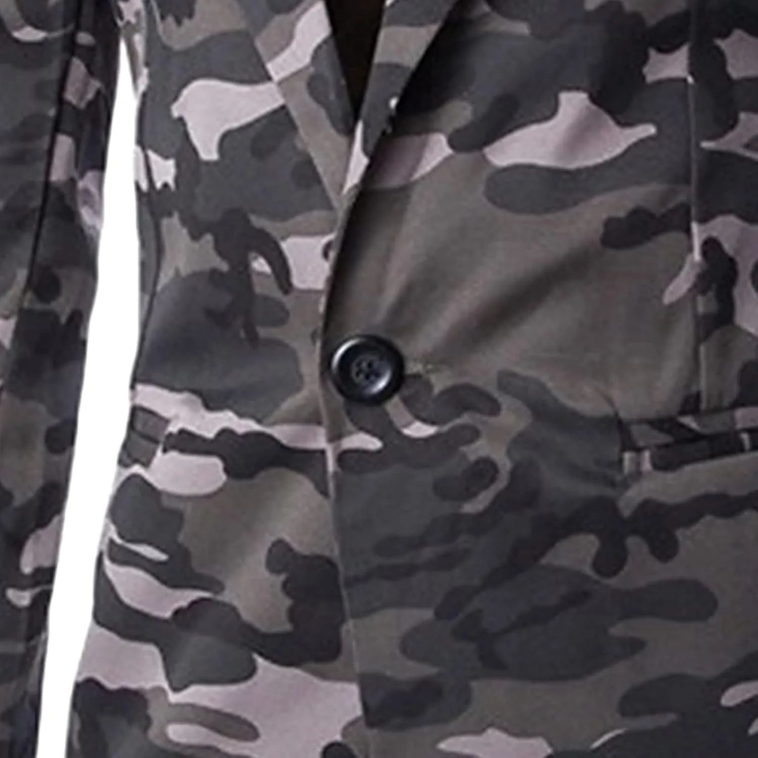 Men's Military Camouflage Suit Outdoor Notched Lapel Sport Jacket Classic Fit Camo Blazer Coat Jacket Tops