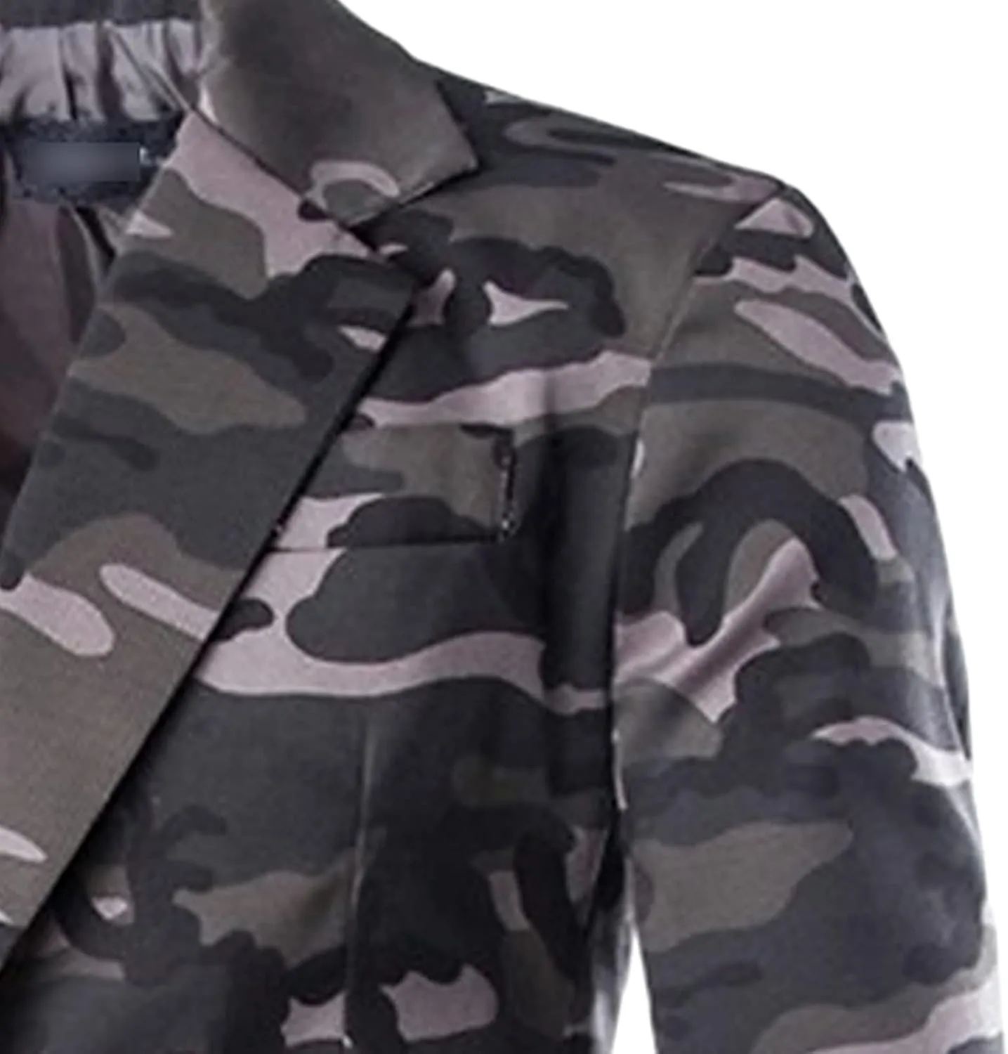 Men's Military Camouflage Suit Outdoor Notched Lapel Sport Jacket Classic Fit Camo Blazer Coat Jacket Tops