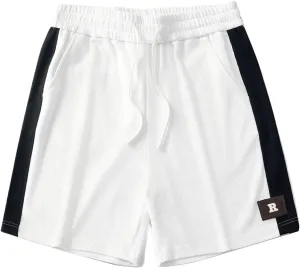 Men's Pajama Cotton Shorts Sleepwear Lounge Pajama Bottoms With Pockets And Drawstring