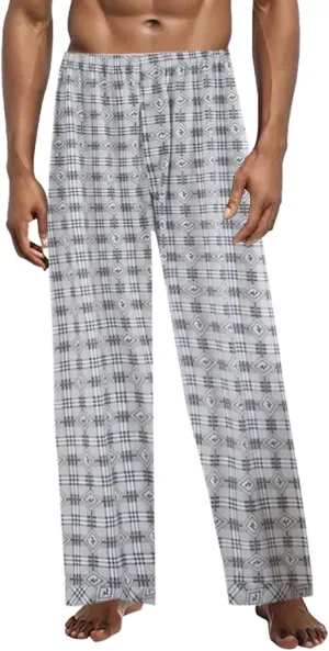 Mens Pajama Pants Plaid Sleep & Lounge Pants Funny Holiday Elastic Waist Soft Sleep Lounge Pjs Bottoms