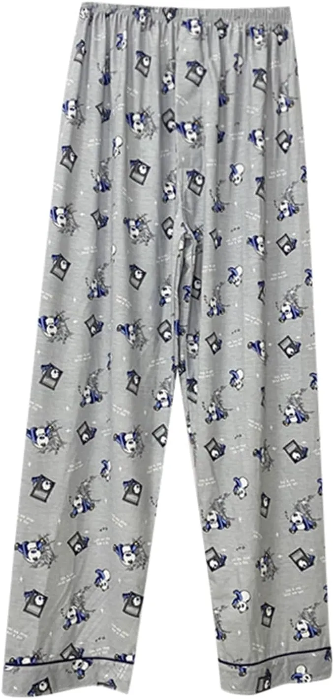 Mens Pajama Pants Plaid Sleep & Lounge Pants Funny Holiday Elastic Waist Soft Sleep Lounge Pjs Bottoms