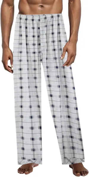 Mens Pajama Pants Plaid Sleep & Lounge Pants Funny Holiday Elastic Waist Soft Sleep Lounge Pjs Bottoms