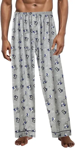 Mens Pajama Pants Plaid Sleep & Lounge Pants Funny Holiday Elastic Waist Soft Sleep Lounge Pjs Bottoms