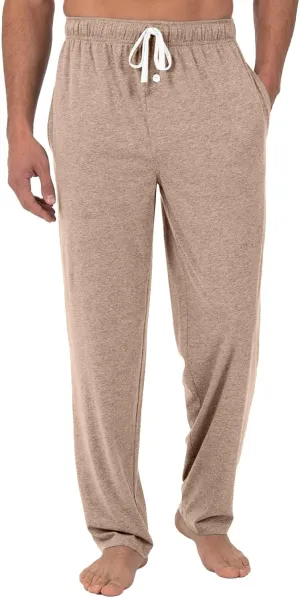 Mens Pajama Pants Soft Comfy Drawstring Waist Sleep Lounge Pants with Pockets Loose Cotton Pajama Bottoms Sleepwear