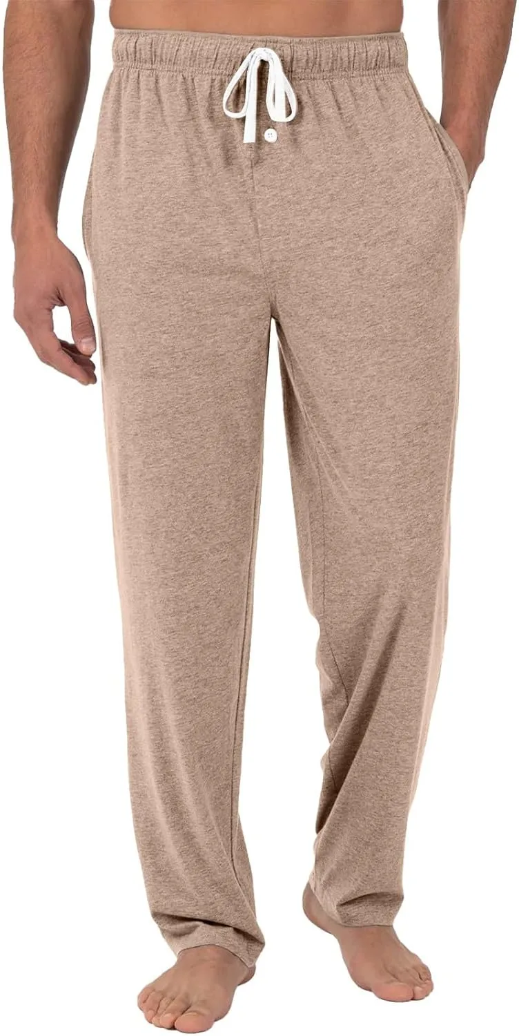 Mens Pajama Pants Soft Comfy Drawstring Waist Sleep Lounge Pants with Pockets Loose Cotton Pajama Bottoms Sleepwear