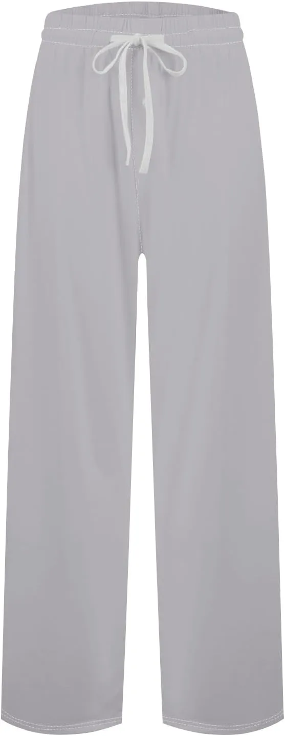 Mens Pajama Pants Soft Comfy Drawstring Waist Sleep Lounge Pants with Pockets Loose Cotton Pajama Bottoms Sleepwear
