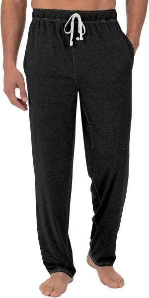 Mens Pajama Pants, Soft Cotton Sleep Lounge Pants Solid Plaid Comfort Soft Sleep Pant with Pockets and Drawstring