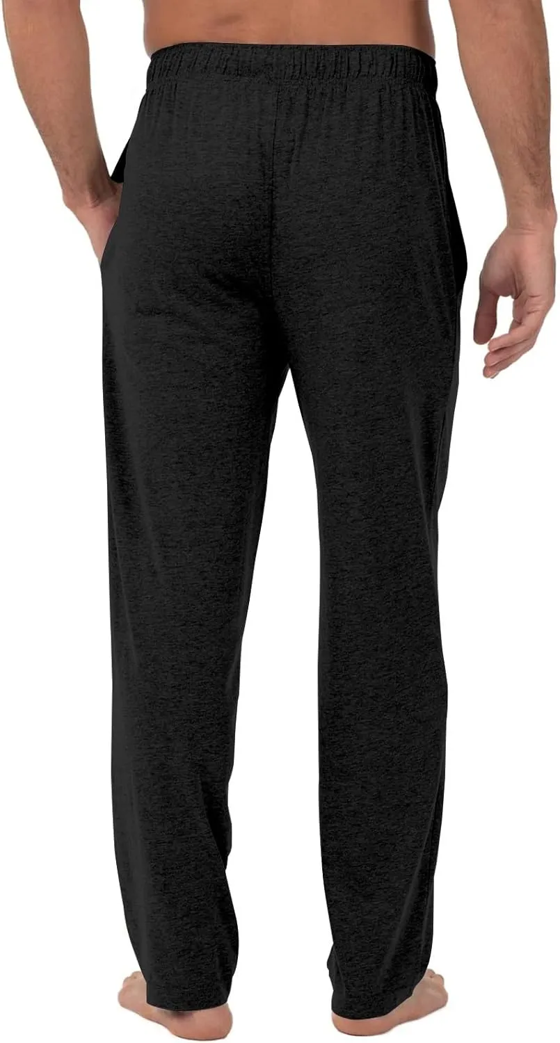Mens Pajama Pants, Soft Cotton Sleep Lounge Pants Solid Plaid Comfort Soft Sleep Pant with Pockets and Drawstring