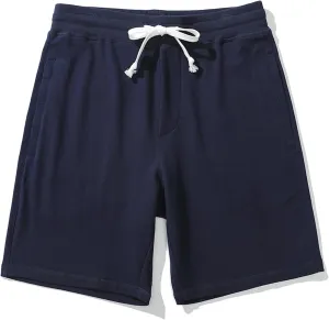 Mens Pajama Shorts Sleepwear Cotton Jersey Knit Pajama Bottoms Lounge Shorts With Drawstring