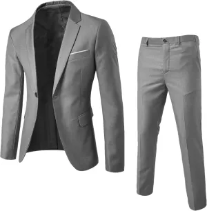 Mens Premium Stretch Classic Fit Subtle Pattern Suit Separates Pants Jackets Dress Suit Jacket Blazer & Pants Set