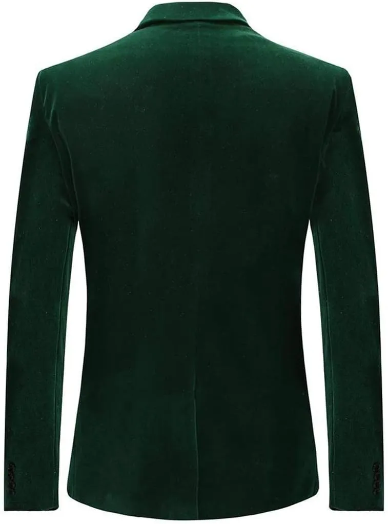 Mens Red Blue Fleece Blazers Spring Autumn Slim Fit Casual Suit Jacket Men Blazer Clothing